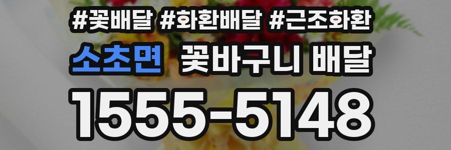 소초면 꽃바구니 배달