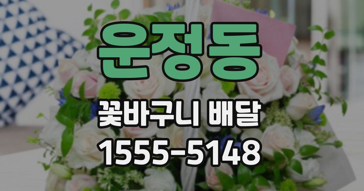 운정동 꽃바구니 배달