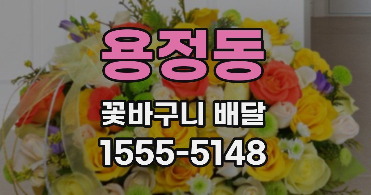 용정동 꽃바구니 배달