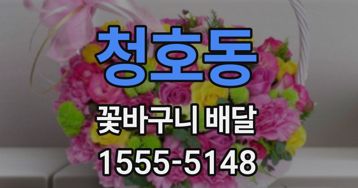 청호동 꽃바구니 배달