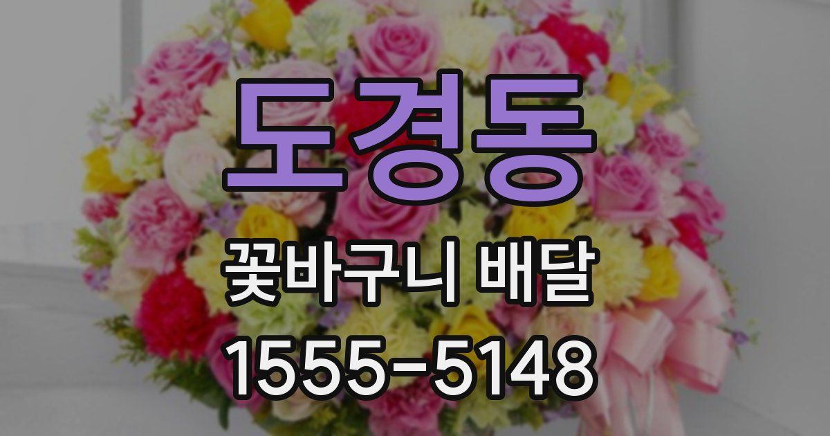 도경동 꽃바구니 배달
