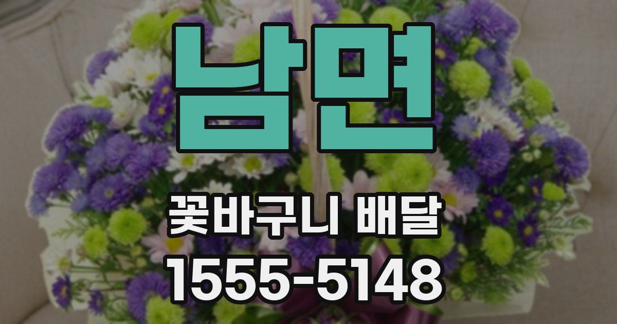 남면 꽃바구니 배달