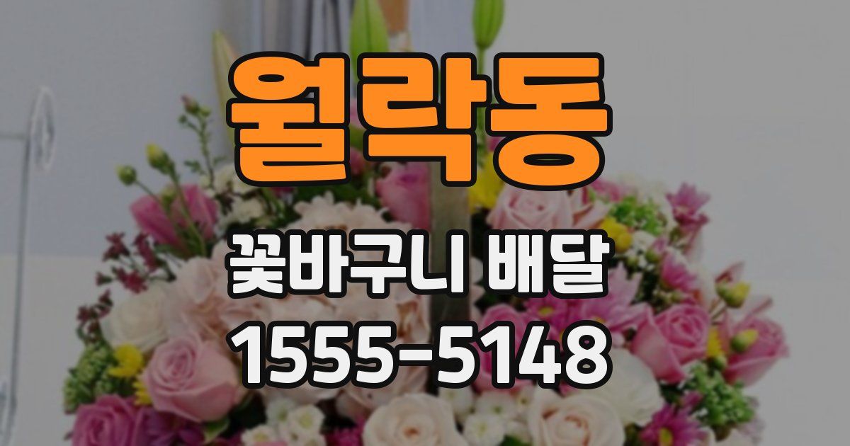 월락동 꽃바구니 배달