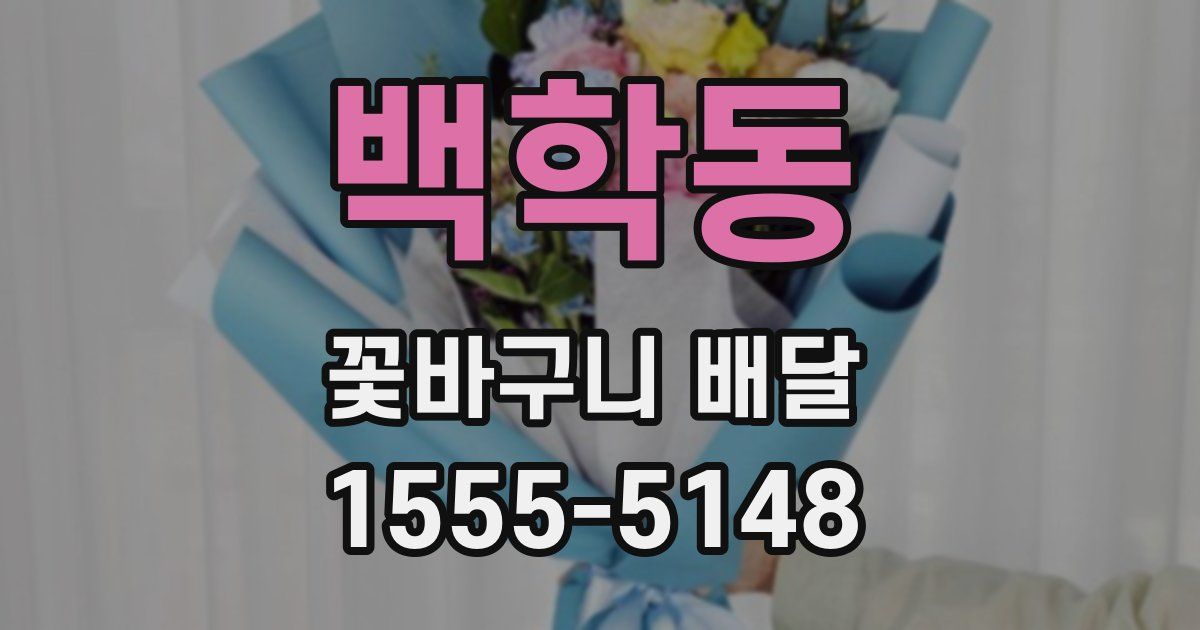 백학동 꽃바구니 배달