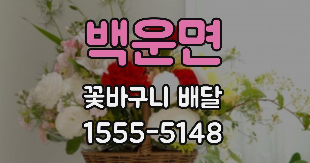 백운면 꽃바구니 배달