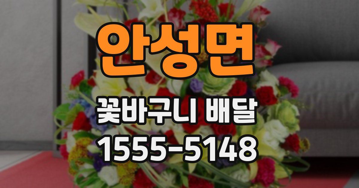 안성면 꽃바구니 배달