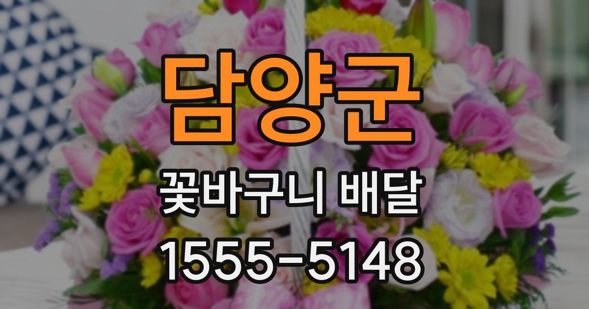 담양군 꽃바구니 배달