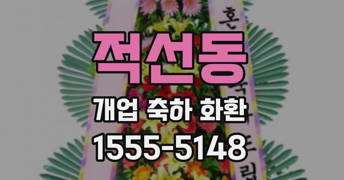 적선동 개업 축하 화환