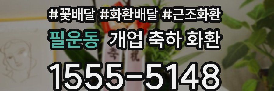 필운동 개업 축하 화환
