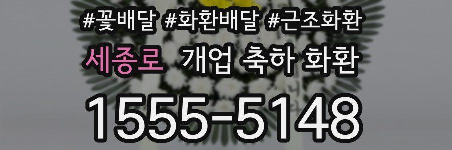 세종로 개업 축하 화환