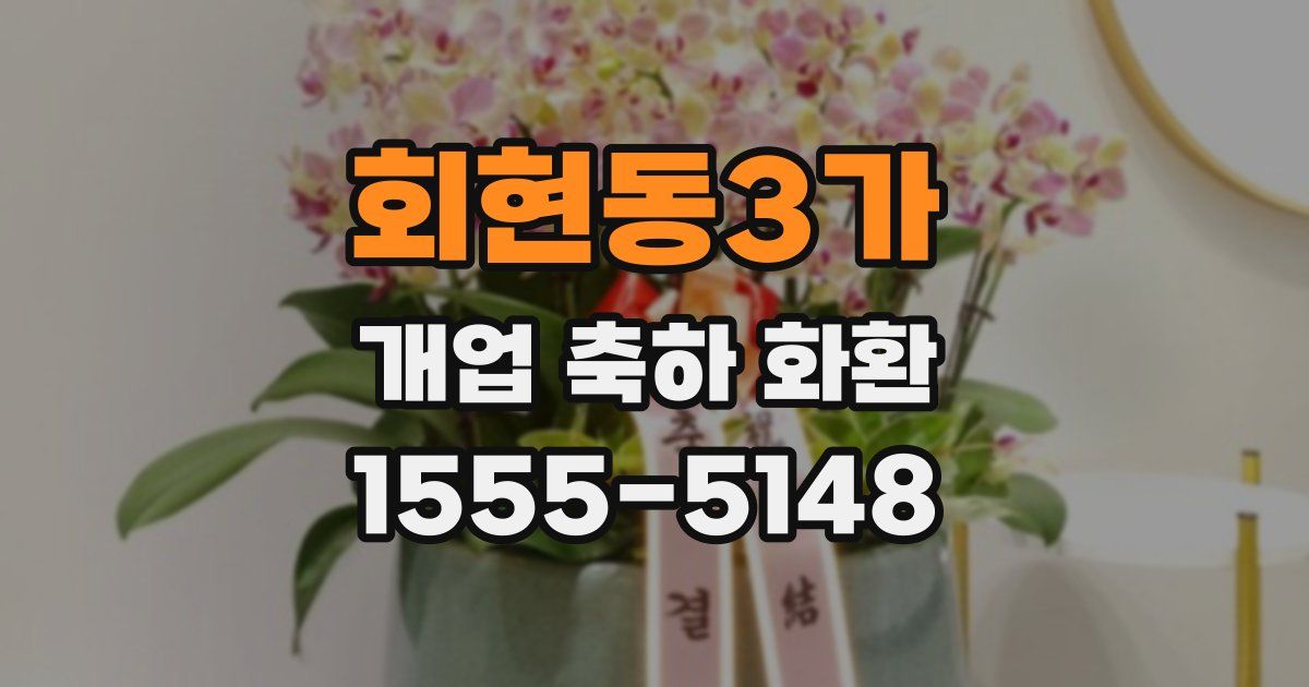 회현동3가 개업 축하 화환