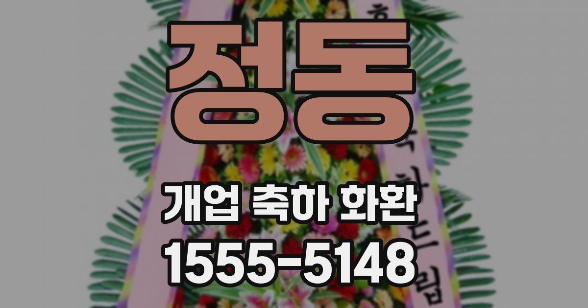 정동 개업 축하 화환