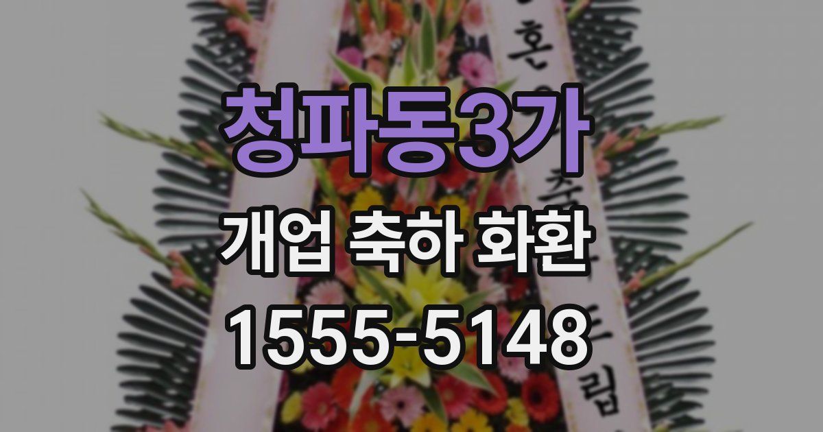 청파동3가 개업 축하 화환