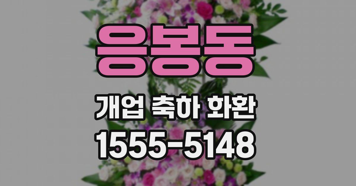 응봉동 개업 축하 화환