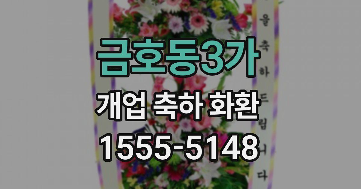 금호동3가 개업 축하 화환