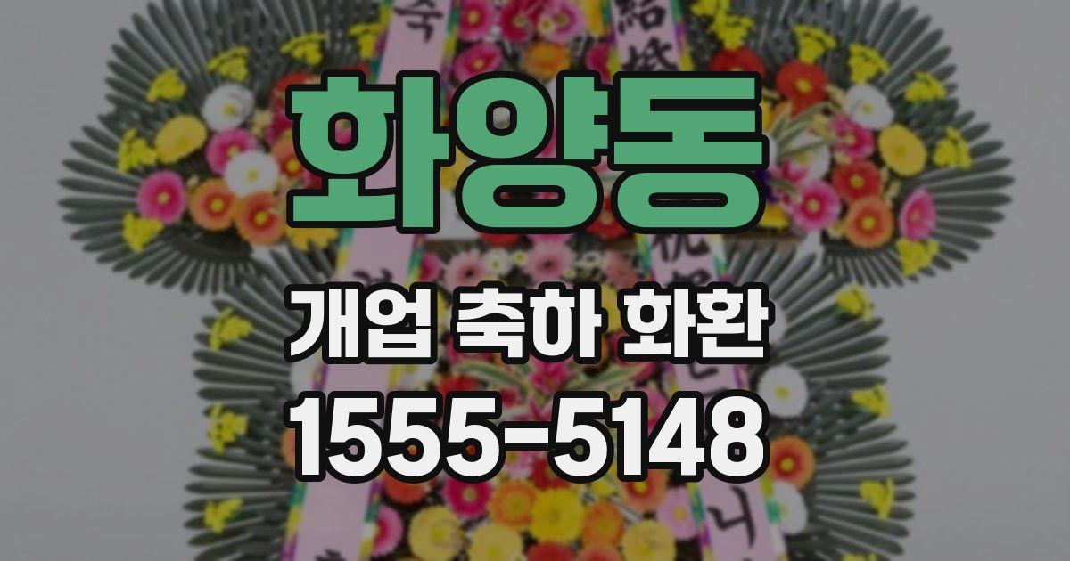 화양동 개업 축하 화환