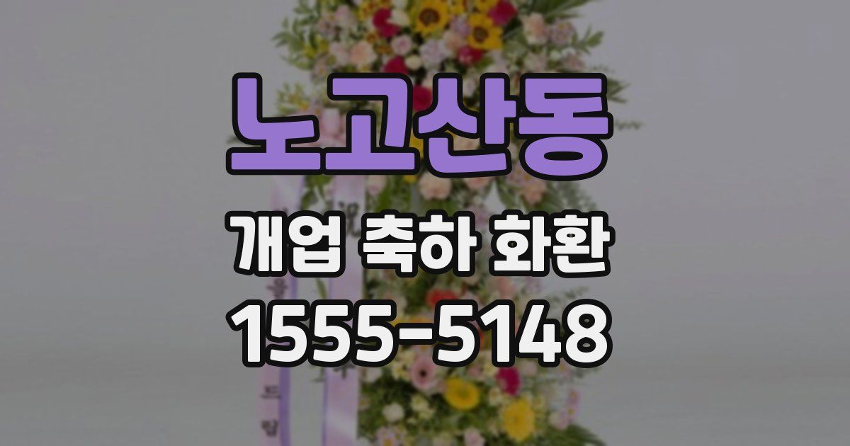 노고산동 개업 축하 화환