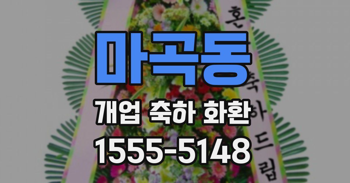 마곡동 개업 축하 화환