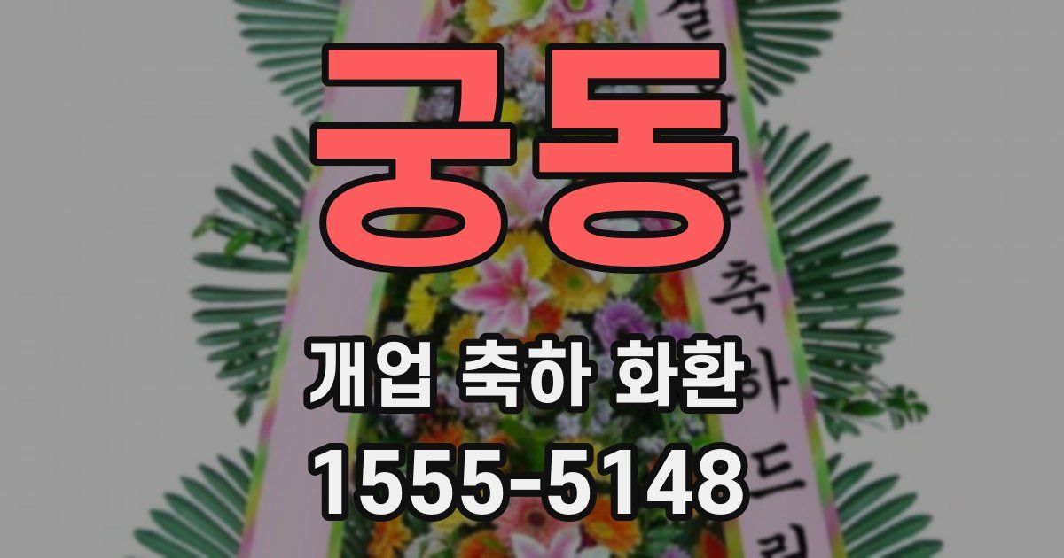 궁동 개업 축하 화환