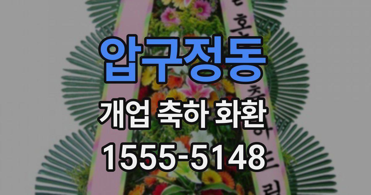 압구정동 개업 축하 화환