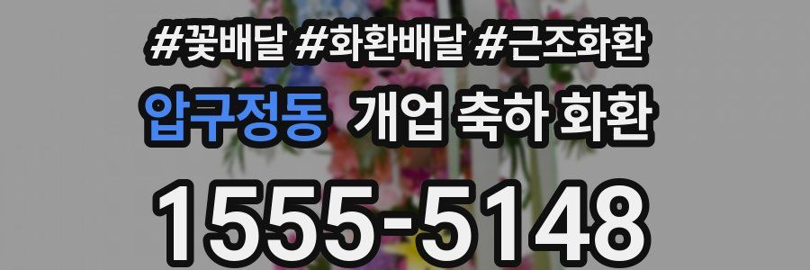 압구정동 개업 축하 화환