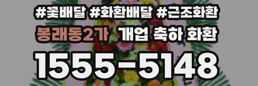 봉래동2가 개업 축하 화환