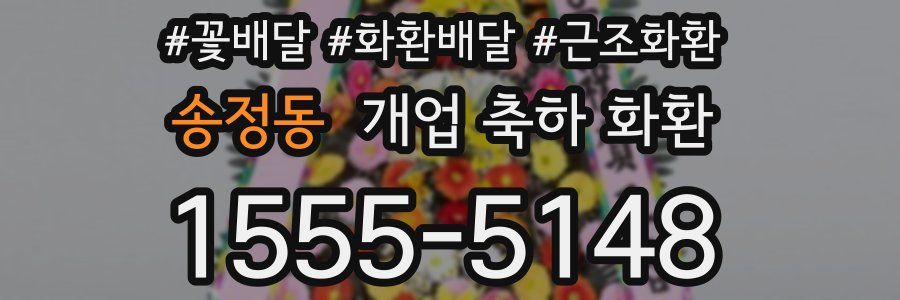 송정동 개업 축하 화환