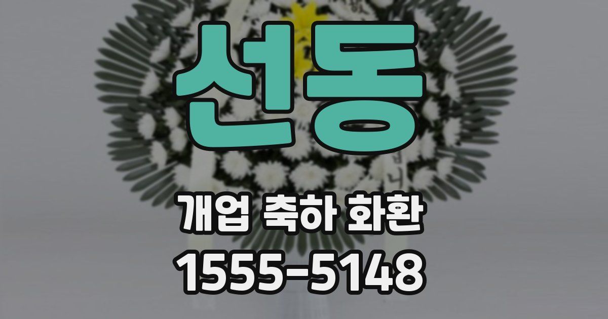 선동 개업 축하 화환