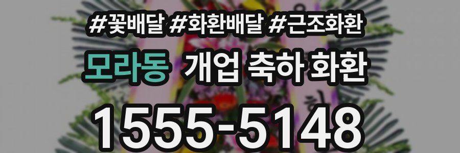 모라동 개업 축하 화환