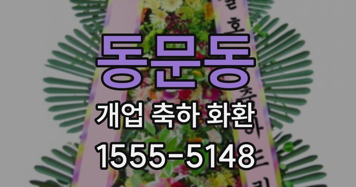 동문동 개업 축하 화환