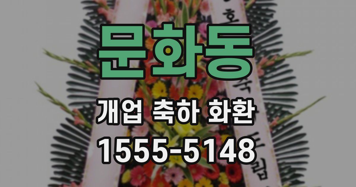 문화동 개업 축하 화환