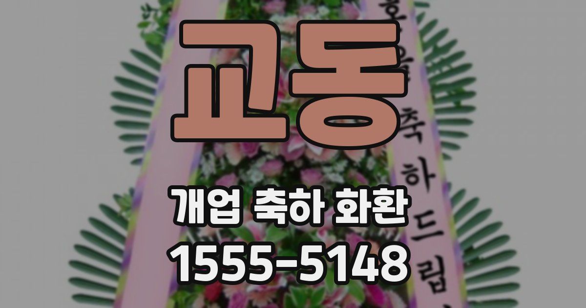 교동 개업 축하 화환