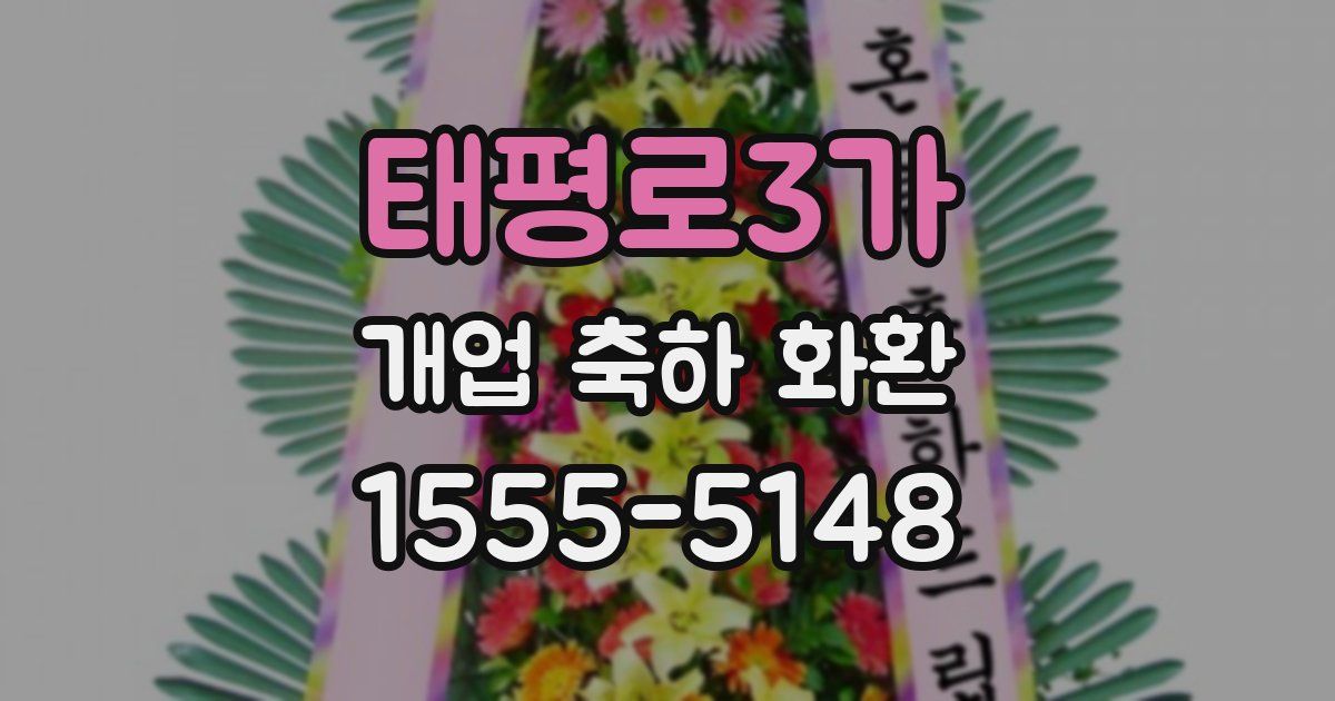 태평로3가 개업 축하 화환