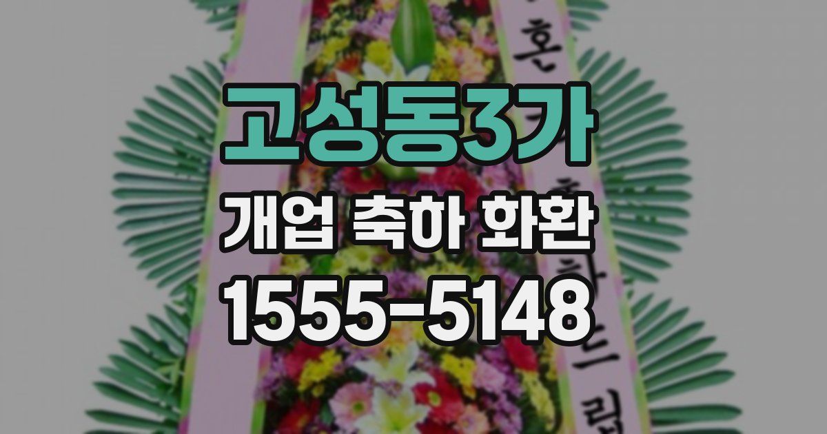 고성동3가 개업 축하 화환