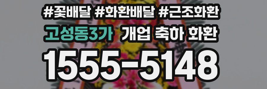 고성동3가 개업 축하 화환