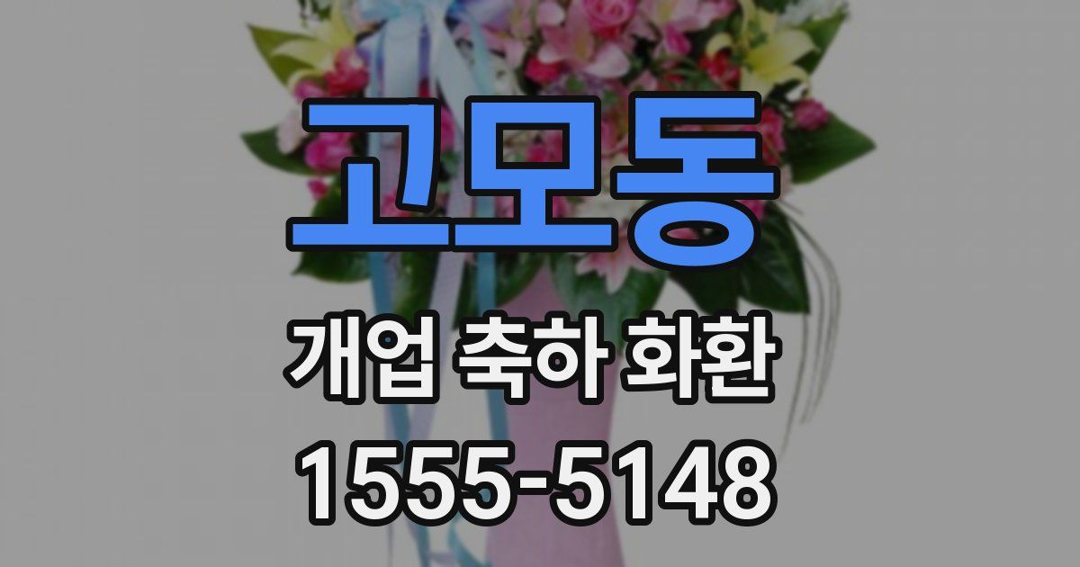 고모동 개업 축하 화환