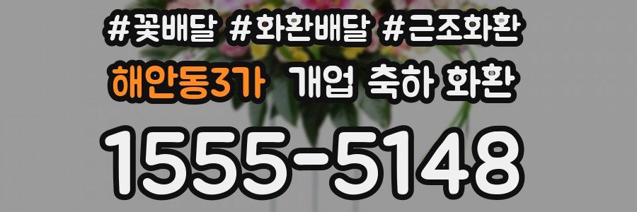 해안동3가 개업 축하 화환