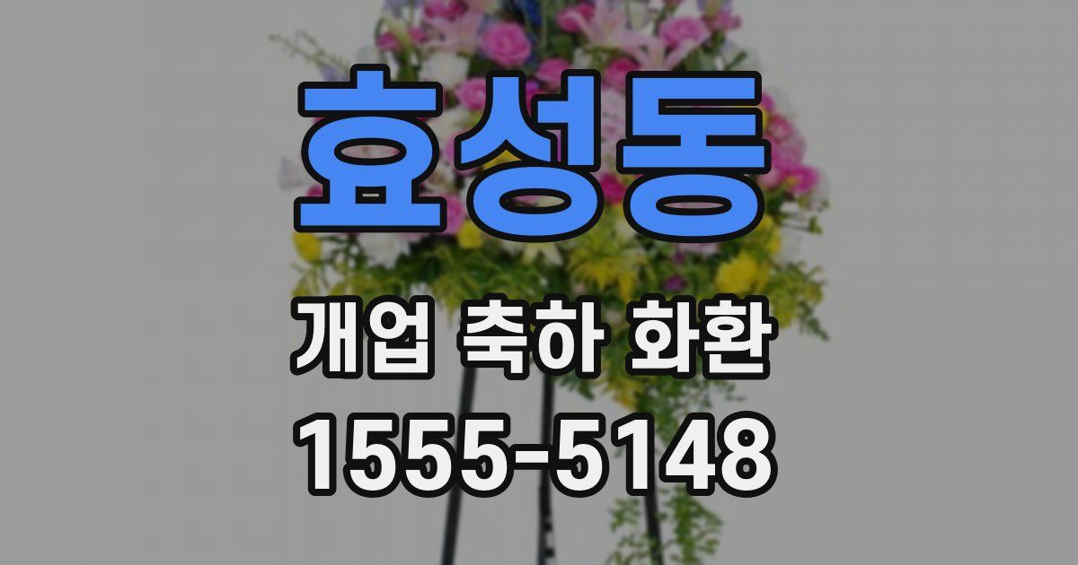 효성동 개업 축하 화환