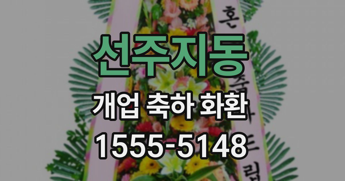 선주지동 개업 축하 화환