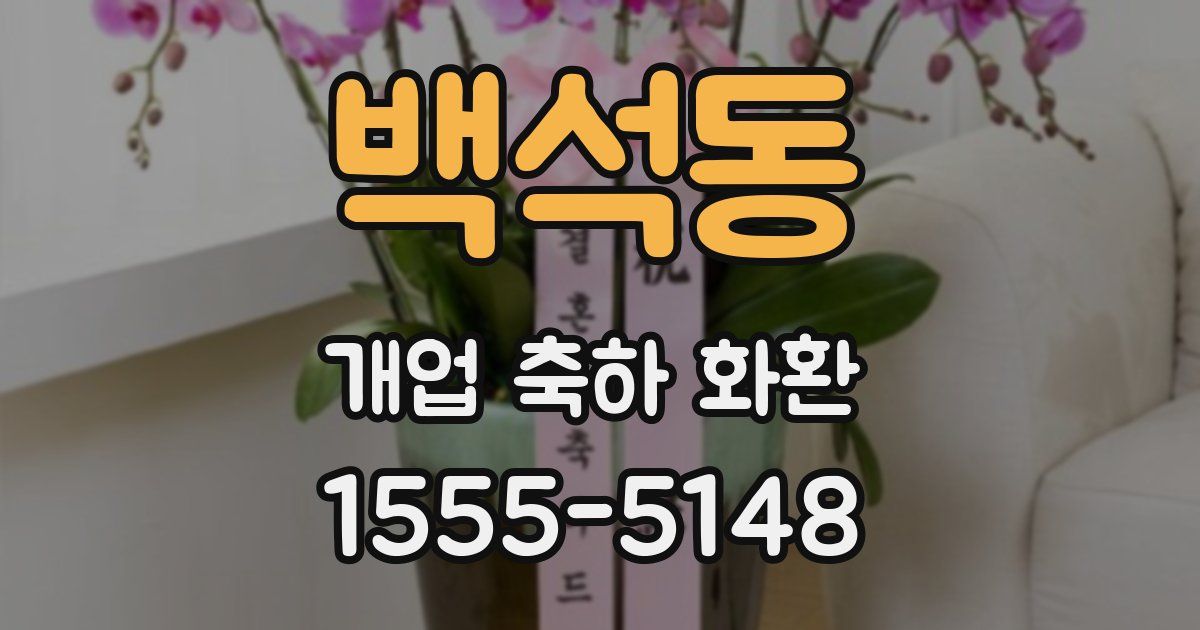 백석동 개업 축하 화환