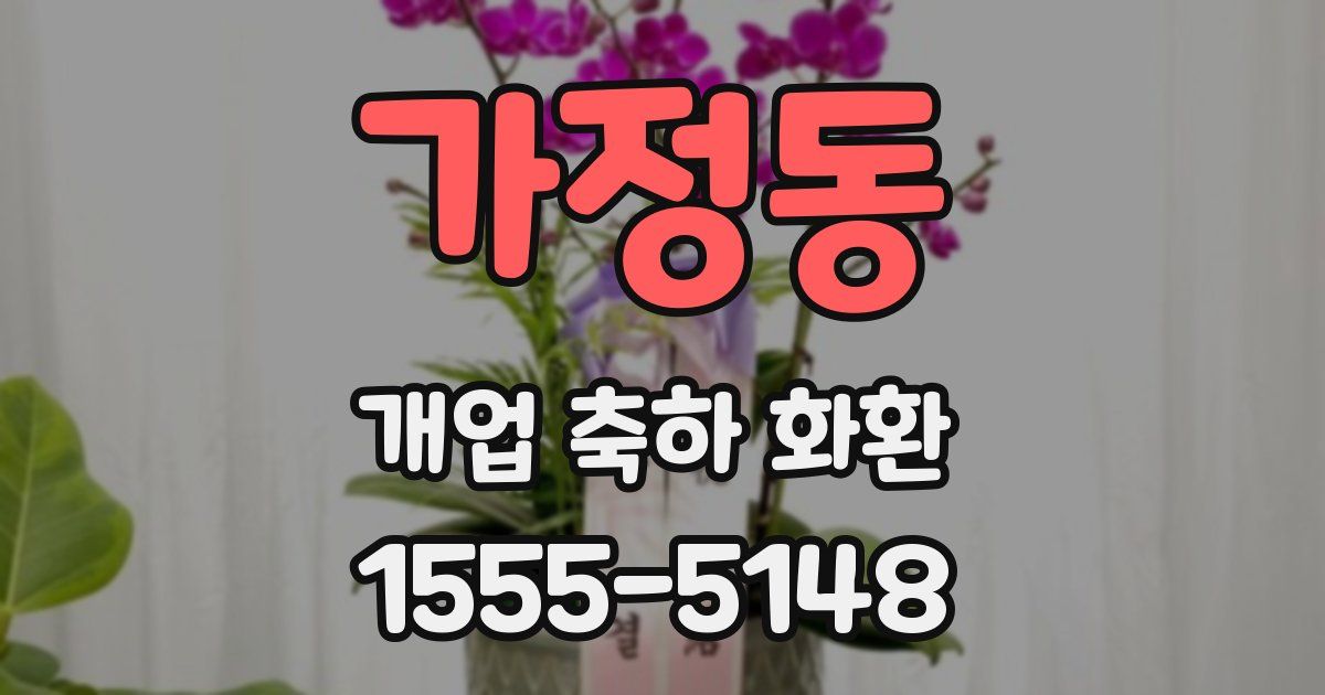 가정동 개업 축하 화환