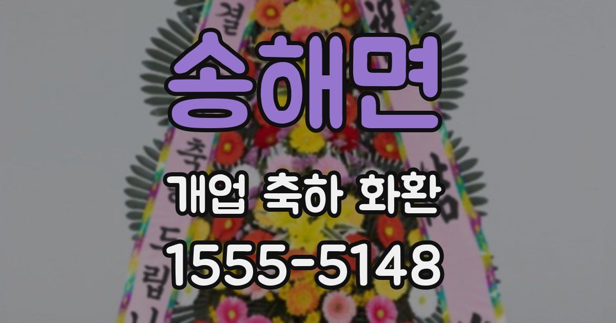 송해면 개업 축하 화환