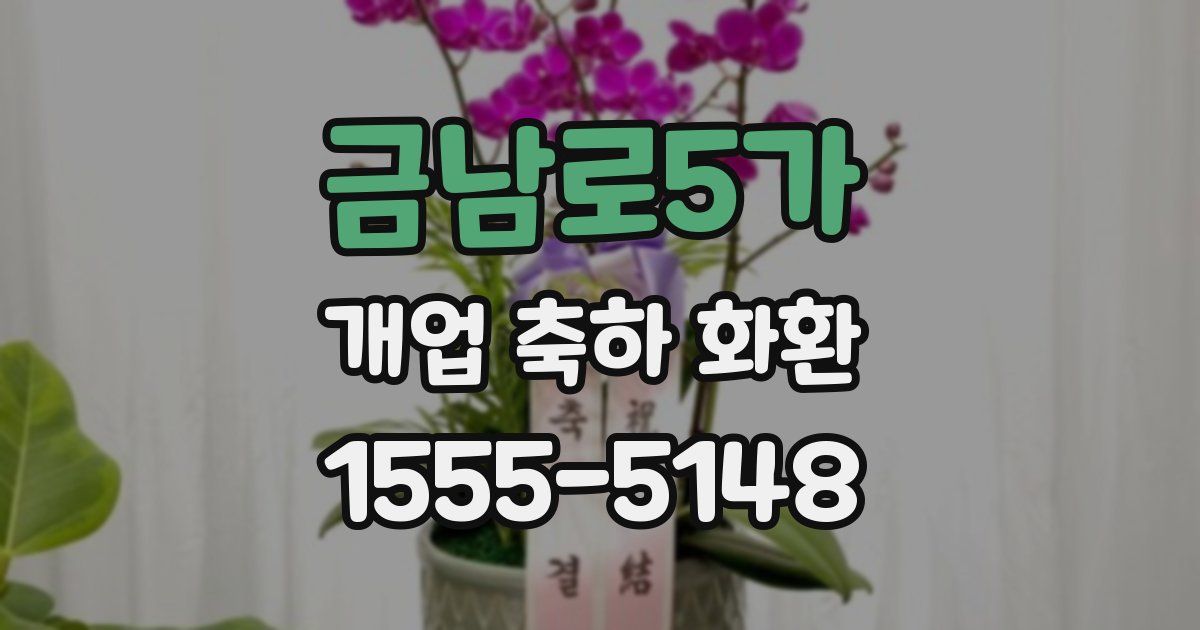 금남로5가 개업 축하 화환