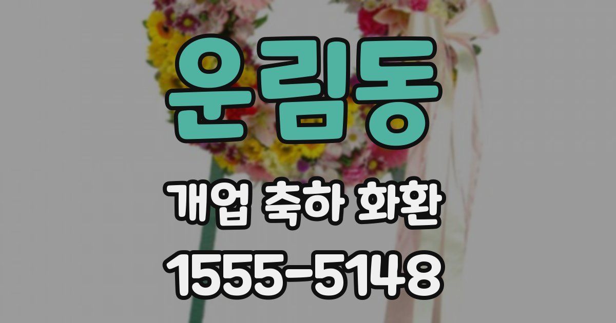 운림동 개업 축하 화환