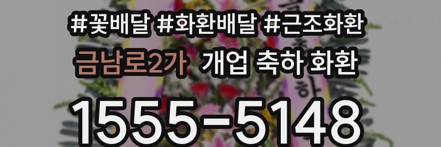 금남로2가 개업 축하 화환