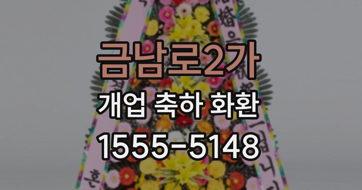 금남로2가 개업 축하 화환