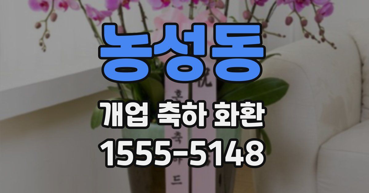농성동 개업 축하 화환