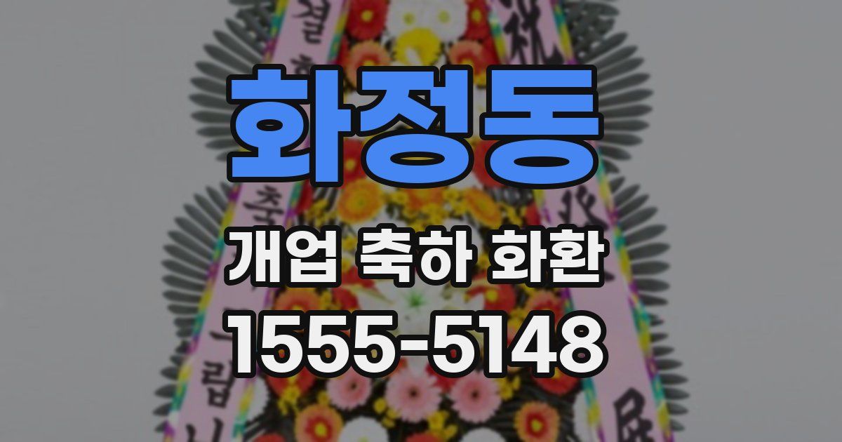 화정동 개업 축하 화환