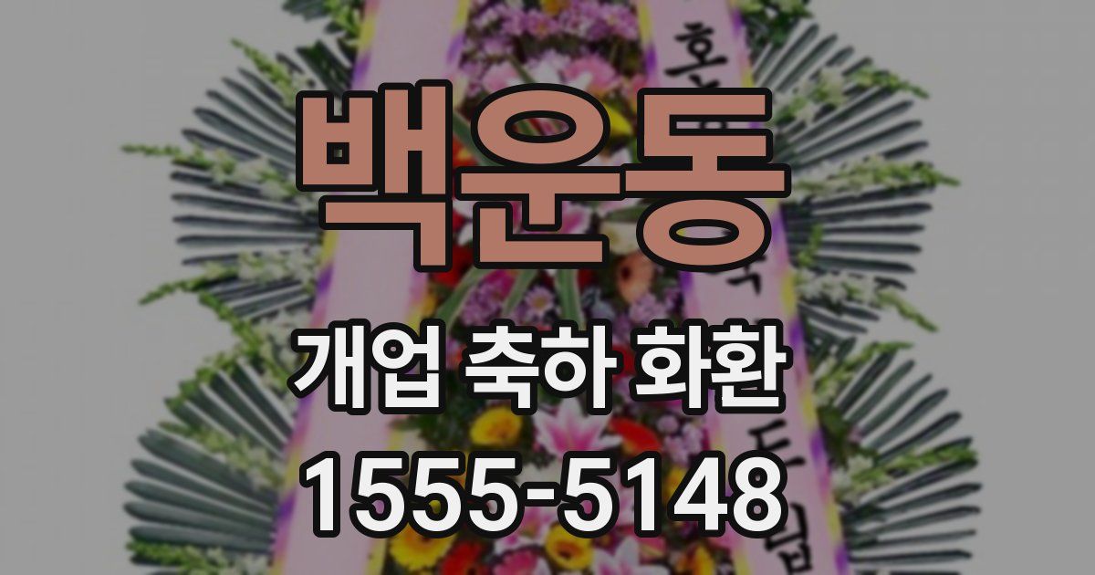백운동 개업 축하 화환