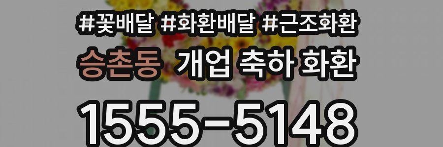승촌동 개업 축하 화환
